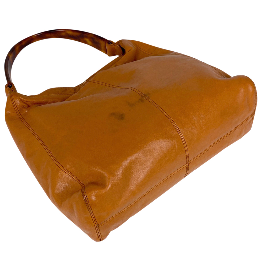 Chanel Shoulder Pattern Leather One Shoulder Demi Bag Brown Cocomark